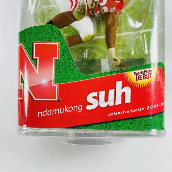 McFarlane NCAA Football Ndamukong Suh Figure Debut Nebraska Cornhuskers Huskers - Picture 6 of 13